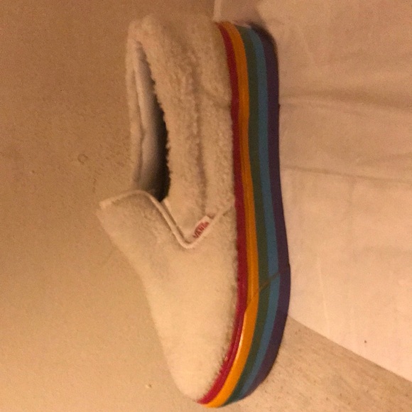 Platform slip on vans! Gently used, wore around house. - Picture 1 of 6